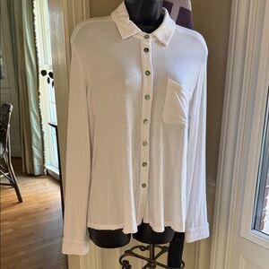 Women's White Button Down Shirt